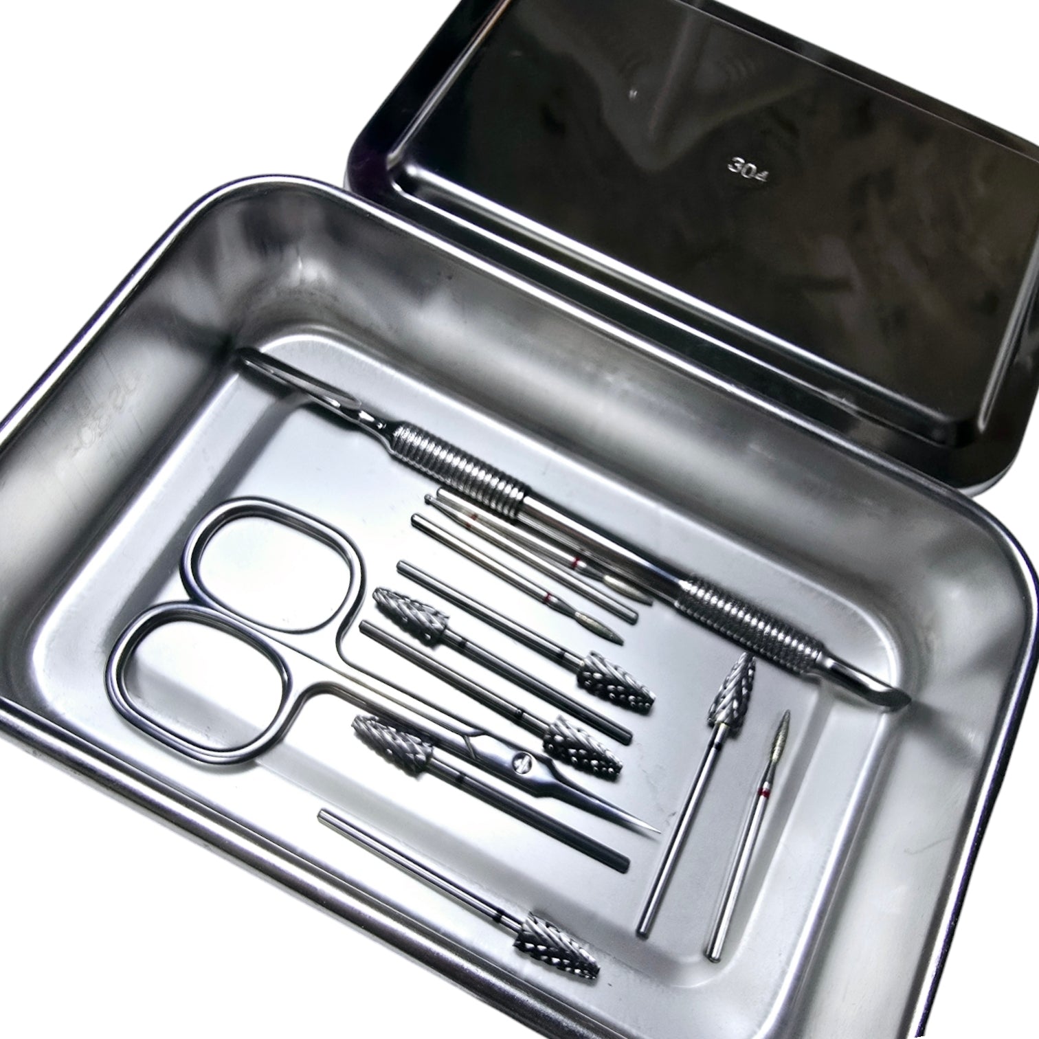 Cutie Sterilizare/Pastrare Instrumente Capete De freza/Bituri Inox CR