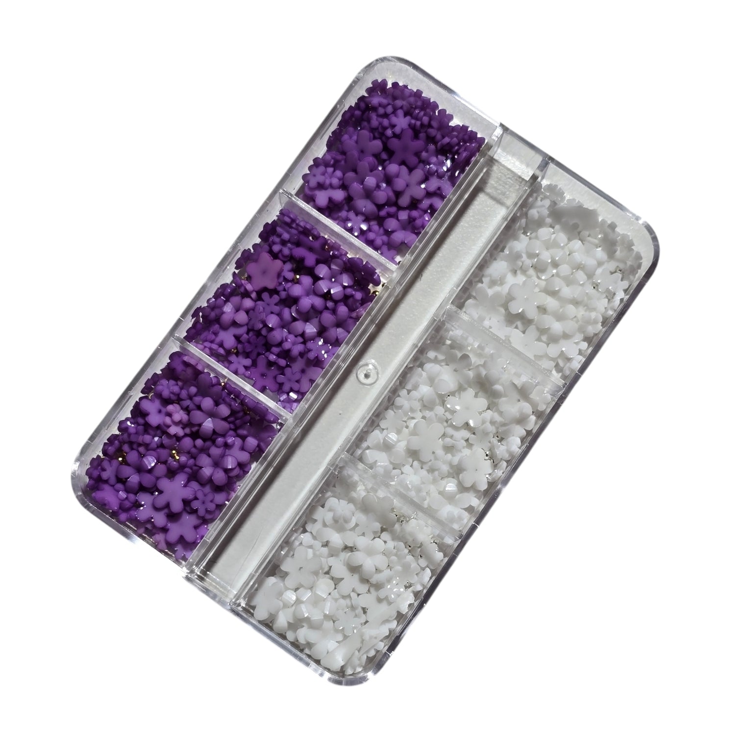 Decor Pentru Unghii Flori+Caviar WhitePurple