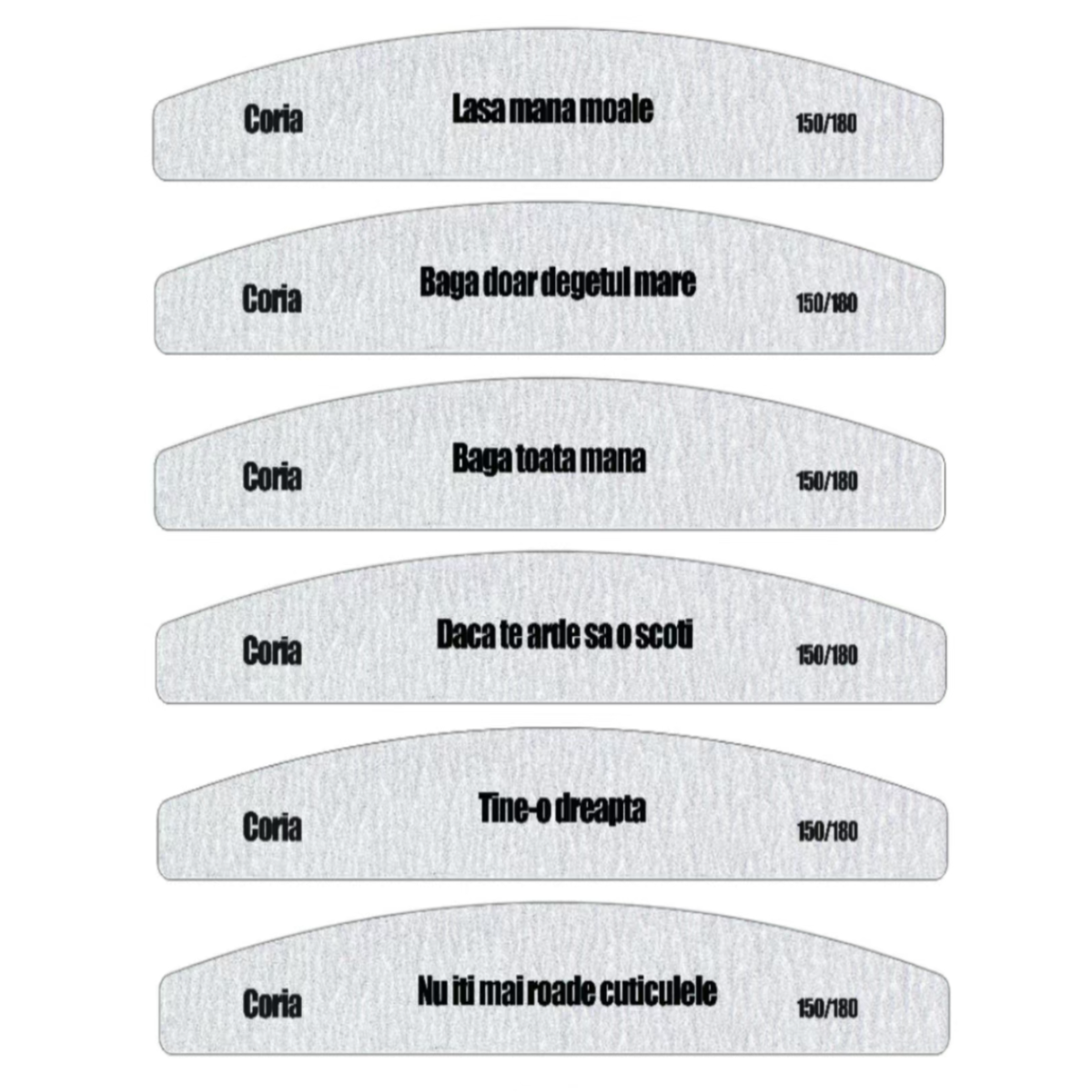Set 25 Pile Unghii Coria 150x180 Mesaje