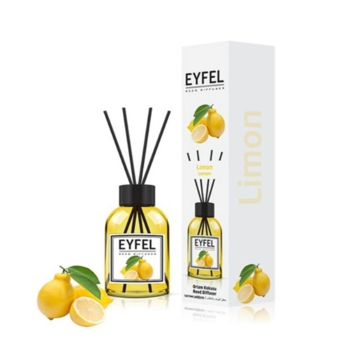 Odorizant camera cu betisoare Eyfel Lemon, 120ml